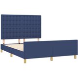  Okvir za krevet bez madraca plavi 140 x 190 cm od tkanine | shoptok.hr