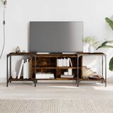 Maison Chic TV omarica - TV stojalo - Televizijska omarica dimljeni hrast 153x37x50 cm inženirski les, (21701797) | Shoptok.si