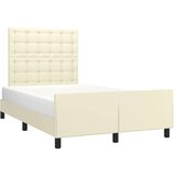  Okvir za krevet s uzglavljem krem 120x200 cm od umjetne kože | shoptok.hr
