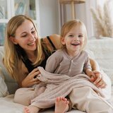 BabyOno Pletena bambusova odejica 75x100 cm, svetlo bež | Shoptok.si