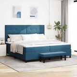  s opruga kutije Tamno plava 200 x 200 cm Baršun | shoptok.hr