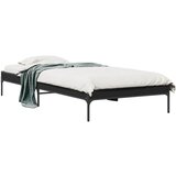 Furnova Posteljni okvir črn 75x190 cm inženirski les in kovina, (21941091) | Shoptok.si