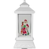 Christmas Decoration Lantern with Santa White Carols Lights | shoptok.hr