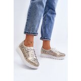 Zazoo Leather Platform Half Shoes Beige Hypnosis | Shoptok.si