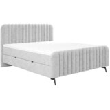 MID.YOU POSTELJA Z VZMETNICO 140 cm x 200 cm , les, tekstil, leseni material siva | Shoptok.si