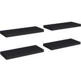 Maison Chic 4 kosi Stenske Police - Viseče police črne 60x23,5x3,8 cm MDF, (21793677) Cene