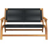  Vrtna klupa Crna 76x122x73 cm Masivno drvo akacija | shoptok.hr