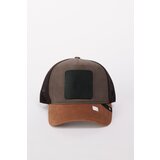 AC&Co / Altınyıldız Classics Men's Brown-Khaki 100% Cotton Color Block Hat with Changeable Stickers cene