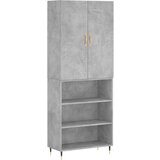  Visoka komoda siva betona 69 5x34x180 cm od konstruiranog drva | shoptok.hr