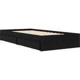  Okvir kreveta s pohranom s ladicama Crni hrast 80 x 200 cm | shoptok.hr