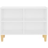 TV ormarić s nogama od masivnog drva bijeli 69,5 x 30 x 50 cm | shoptok.hr