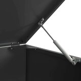 vidaXL Lopa za smetnjak za 4 smetnjake črna 276x79x117 cm jeklo | Shoptok.si