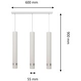  LED luster na sajli TUBA 3xGU10/4,8W/230V bela/sjajni hrom | Eponuda.com