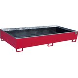 eurokraft pro regalna talna kadica z vstavkom iz pe, prestrezna prostornina 1000 l, dxšxv 2665 x 1315 x 440 mm, rdeče barve, od 3 kosov Cene