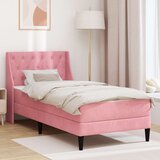  Okvir kreveta s madracem Ružičasta 100 x 200 cm Baršun | shoptok.hr