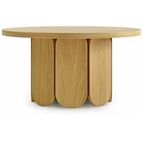 Woodman Okrogla mizica s ploščo v hrastovem dekorju 78x78 cm Soft - Woodman