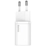 Baseus stenski polnilec tip C Super Si PD 25W + kabel tip C na tip C bel TZCCSUP-L02 | Shoptok.si