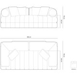 Cosmopolitan Design Bež sklopiva sofa od bouclé tkanine 206 cm Kemi – | shoptok.hr
