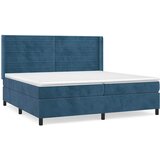  Krevet s oprugama i madracem tamnoplavi 200x200 cm baršunasti | shoptok.hr