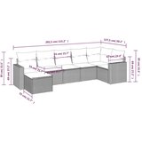  7-dijelni set vrtnih sofa od poliratana s jastucima crni | shoptok.hr