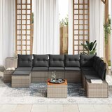  Sjedeća garnitura za vrt 9 pcs Siva | shoptok.hr
