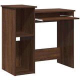 vidaXL Radni stol s policama boja smeđeg hrasta 84x40x78 cm drveni | shoptok.hr