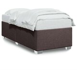 vidaXL Posteljni okvir temno rjav 100x200 cm blago | Shoptok.si