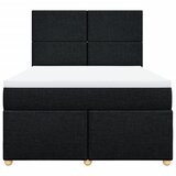  Krevet s oprugama i madracem crni 140 x 190 cm od tkanine | shoptok.hr