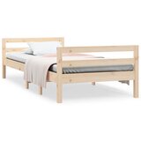 The Living Store Posteljni okvir brez vzmetnice 75x190 cm trdna borovina - Posteljni Okvir, (21531863) | Shoptok.si