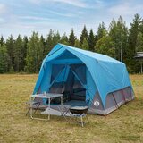  Tunelski šator s krovom Plava 10 osoba Poliester i čelik | shoptok.hr