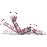  Sklopiva ležaljka za sunčanje s crvenim kariranim uzorkom 175x54x8,5 cm Oxford tkanina | shoptok.hr