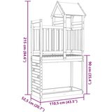  Igraći Toranj Smeđa 110.5 x 52.5 x 215 cm Solidno Douglas Drvo | shoptok.hr