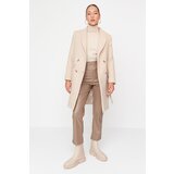 Trendyol Stone Belted Wool Cachet Coat Cene
