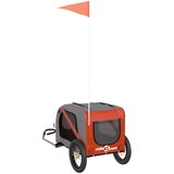vidaXL Kolesarska prikolica za psa oranžna in siva oxford bl | Shoptok.si