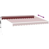 vidaXL Tenda na automatsko uvlačenje bordo 350x250 cm | shoptok.hr