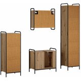 Set ormarića za kupaonicu 4 kom. Hrast artisan 40 x 36 x 181 cm - Hrast artisan Kupaonski ormarić (1 vrata i 1 polica) + viseći | shoptok.hr
