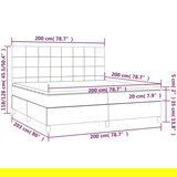  Box spring s madracem LED tamnosivi 200x200 cm tkanina | shoptok.hr
