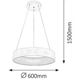 Rabalux adeline visilica led 36W mat bela moderna rasveta | ePonuda.com