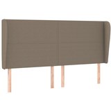 Maison Chic posteljno vzglavje - vzglavna omarica - nočna omarica z ušesi taupe 183x23x118/128 cm blago, (21710952) | Shoptok.si