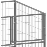 vidaXL Pasji boks srebrn 200x100x70 cm jeklo | Shoptok.si