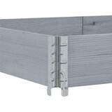 vidaXL Paletni okvir siv 150x100 cm trdna borovina | Shoptok.si