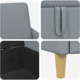 SOFA s pohranom Svjetlosiva 122 x 78 x 87 cm Poliester | shoptok.hr