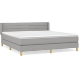  Krevet s oprugama i madracem svjetlosivi 180x200 cm od tkanine | shoptok.hr