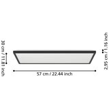 Eglo 901469-LED RGBW stropno kupatilsko svetlo ROVITO-Z 17,2W/230V 30x57cm IP44 crna | Eponuda.com
