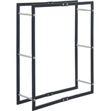  Stalak za drva za ogrjev crni 80 x 25 x 100 cm čelični | Eponuda.ba