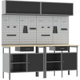  Set radnog stola 8 pcs Crna i Siva Čelik s prahom premazan | Eponuda.ba