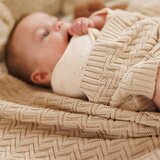 BabyOno Pletena pamučna dekica 75x100 cm, bež | shoptok.hr