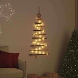 vidaXL Božićno drvce s 30 LED svjetlima Prirodna 90 cm Masivni jasen | shoptok.hr