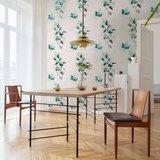  Foto tapeta - Mint green nature - solid floral pattern with green leaves 100x70 | shoptok.hr