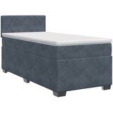  Boxspring krevet s madracem Tamnosiva 90 x 200 cm Baršun | shoptok.hr